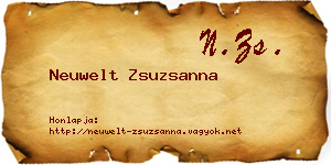 Neuwelt Zsuzsanna névjegykártya